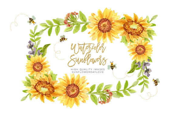 Bees Clipart Watercolor, Spring Cute Illustrations