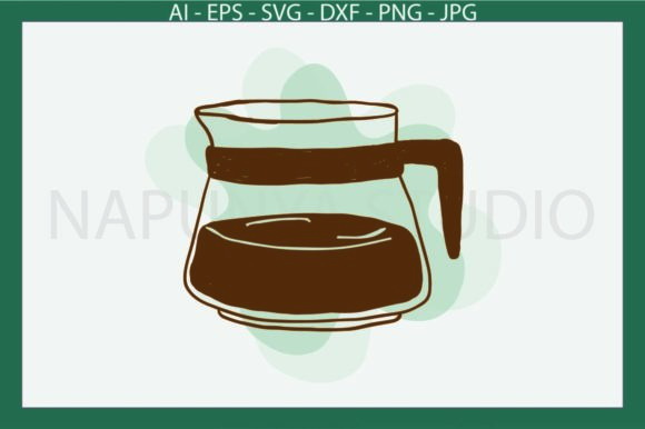 Coffee Pot Background Watercolor Svg Illustrations
