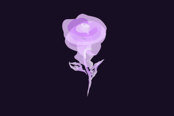 Purple Rose Abstract Watercolor - Dark