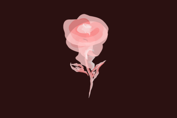 Red Rose Abstract Watercolor - Dark Illustrations