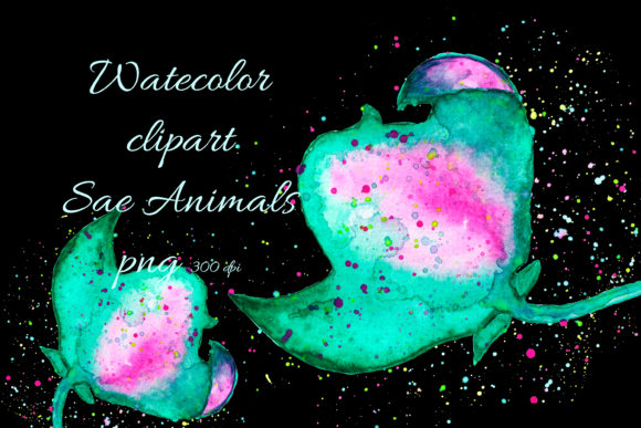 Review: Watercolor Clipart Animal Sea Stingray for Stitching