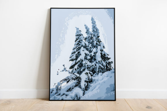 Spruce Snow Winter Watercolor Illustrations