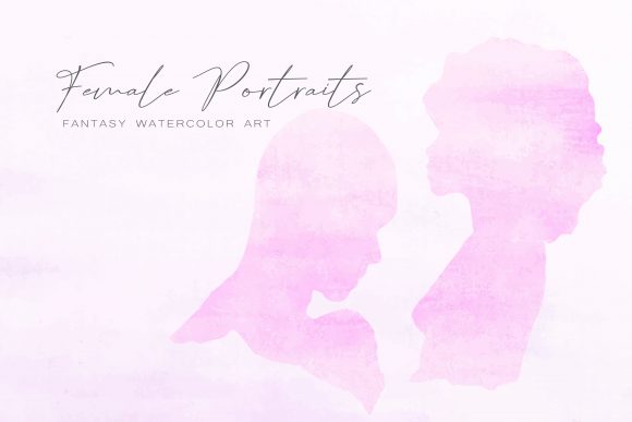 Watercolor Female Portraits and Illustrations