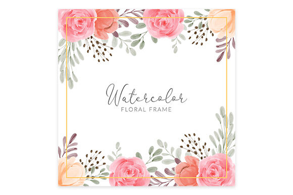 Watercolor Floral Frame Pastel Color Illustrations Review