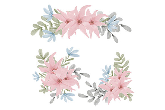 Watercolor Petal Flower Bouquet Set: Illustrations Review