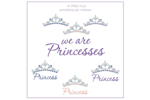 Watercolor Princess Crown: Illustrations for Branding