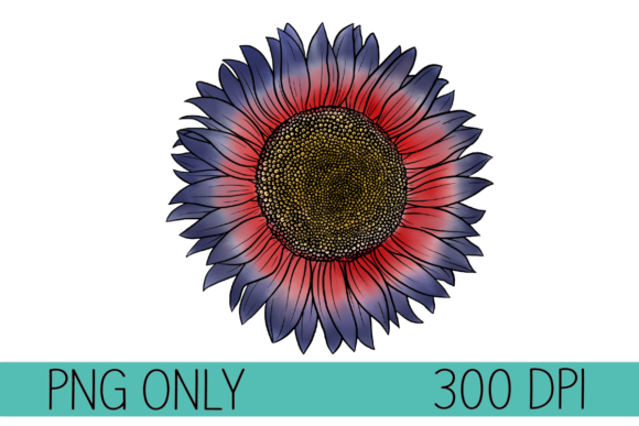 Watercolor Sunflower RWB Illustrations